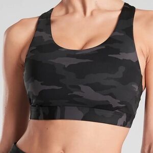 Athleta D - DD Ultimate Sports bra Grey Black Camo Size Large